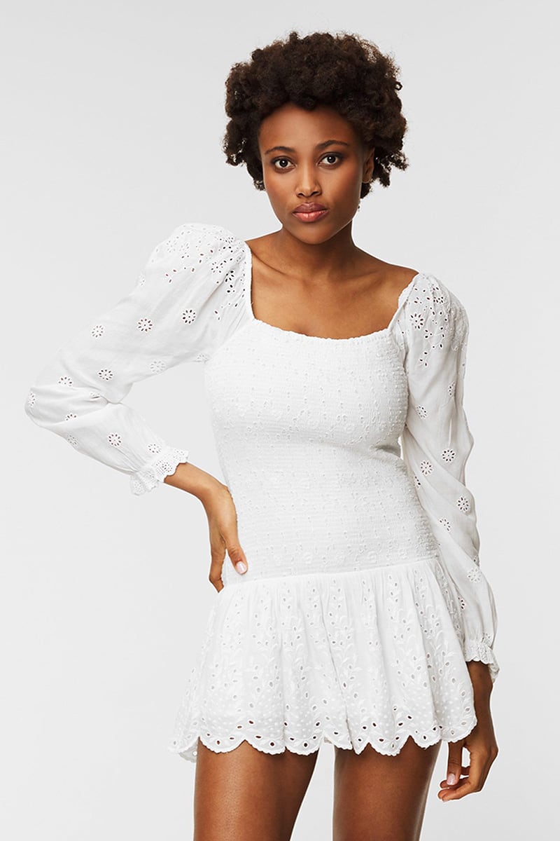 Flirty Vacay Eyelet Mini Dress