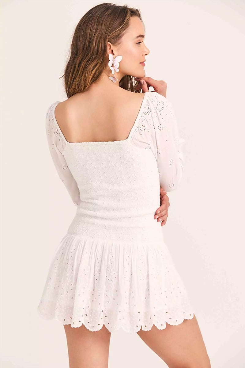 Flirty Vacay Eyelet Mini Dress