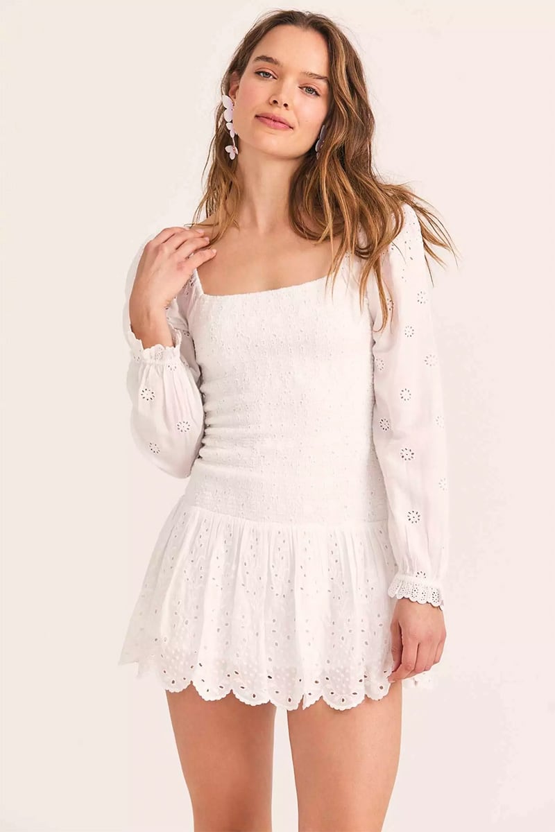 Flirty Vacay Eyelet Mini Dress