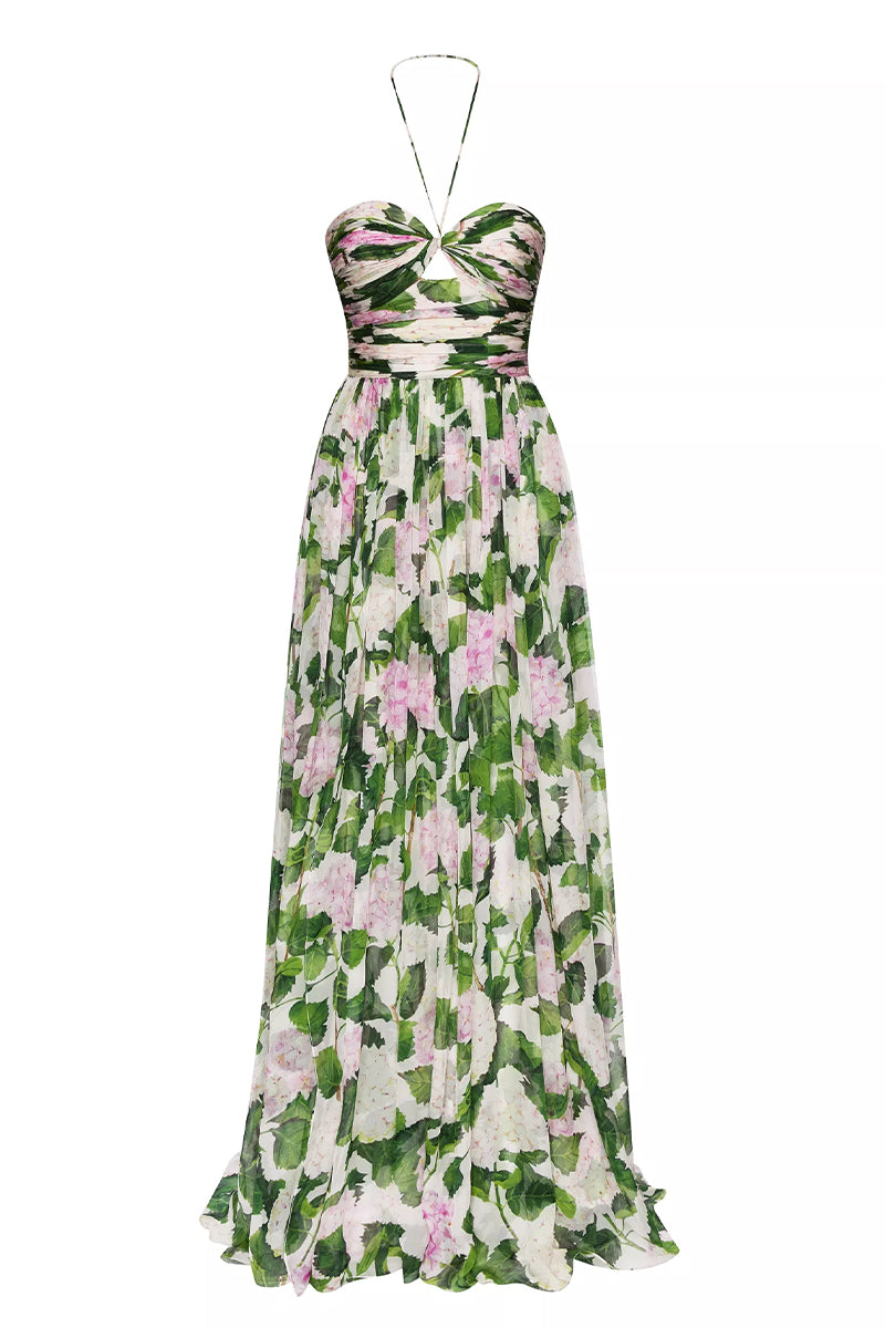 Florence Meadows Floral Print Maxi Dress