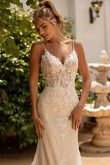 Forever Beloved Lace Applique Wedding Dress