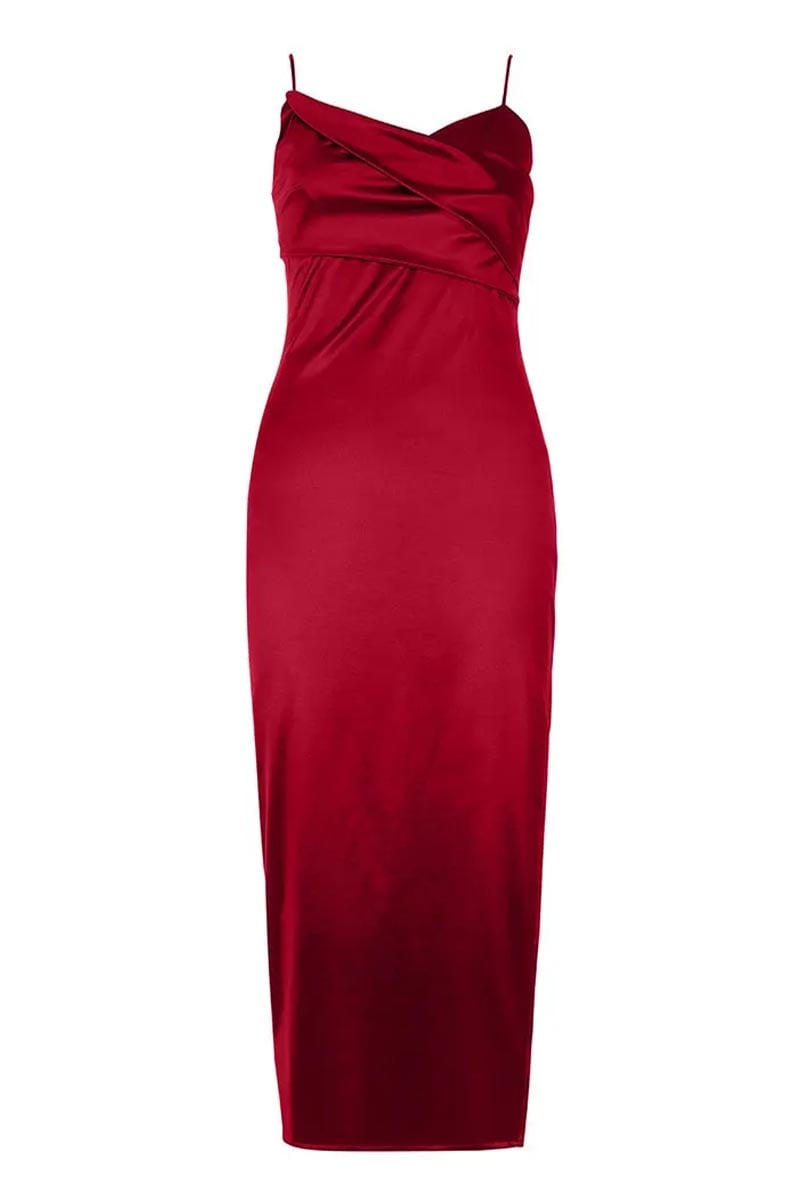 Forever Icon Satin Midi Dress