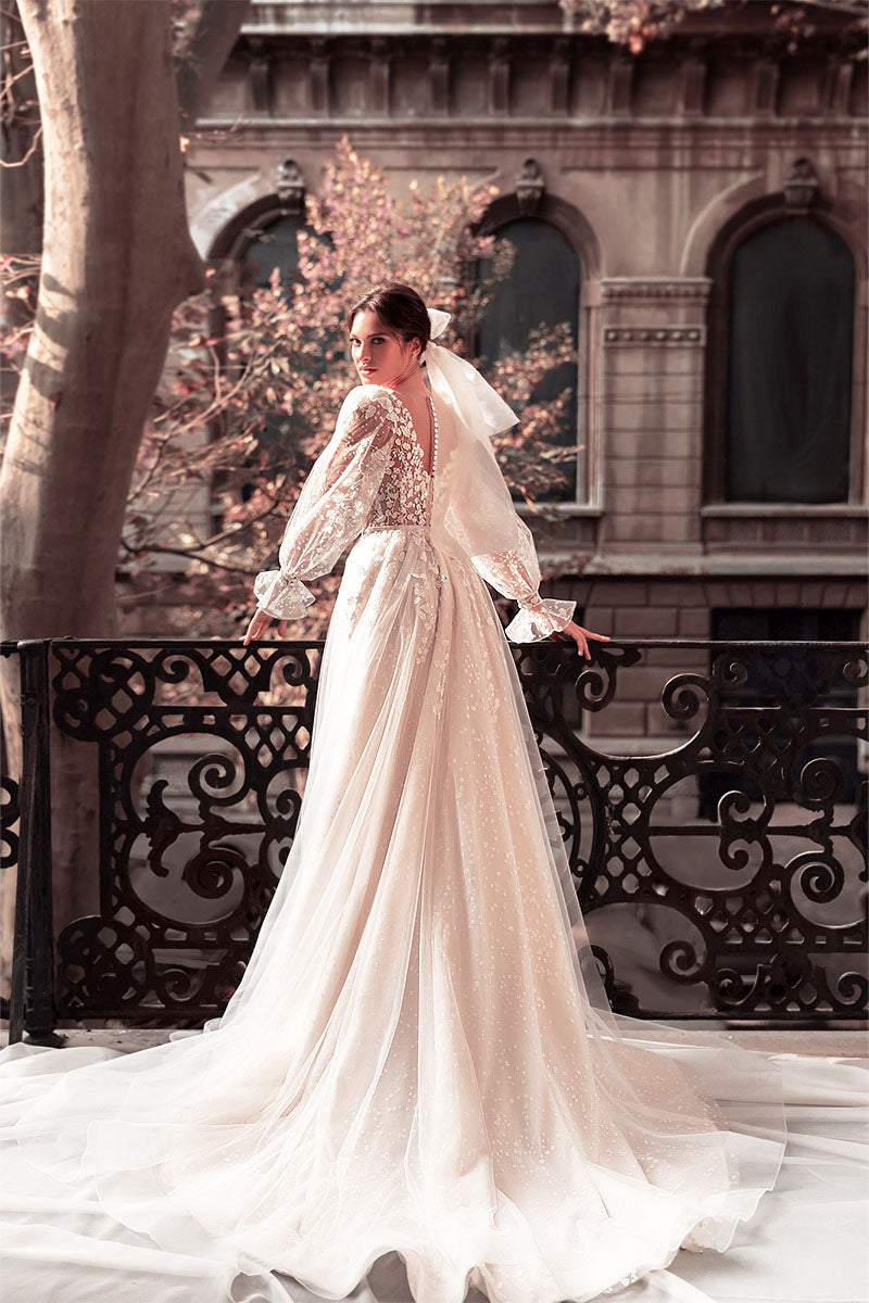 Forever Yours Romantic Floral Lace Wedding Dress – Chicwild