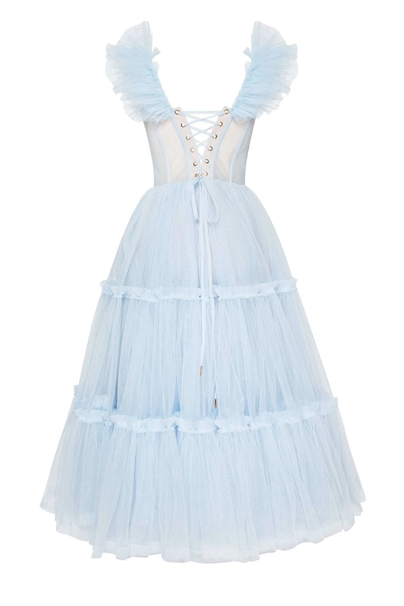 Geisha Bustier Tulle Midi Dress