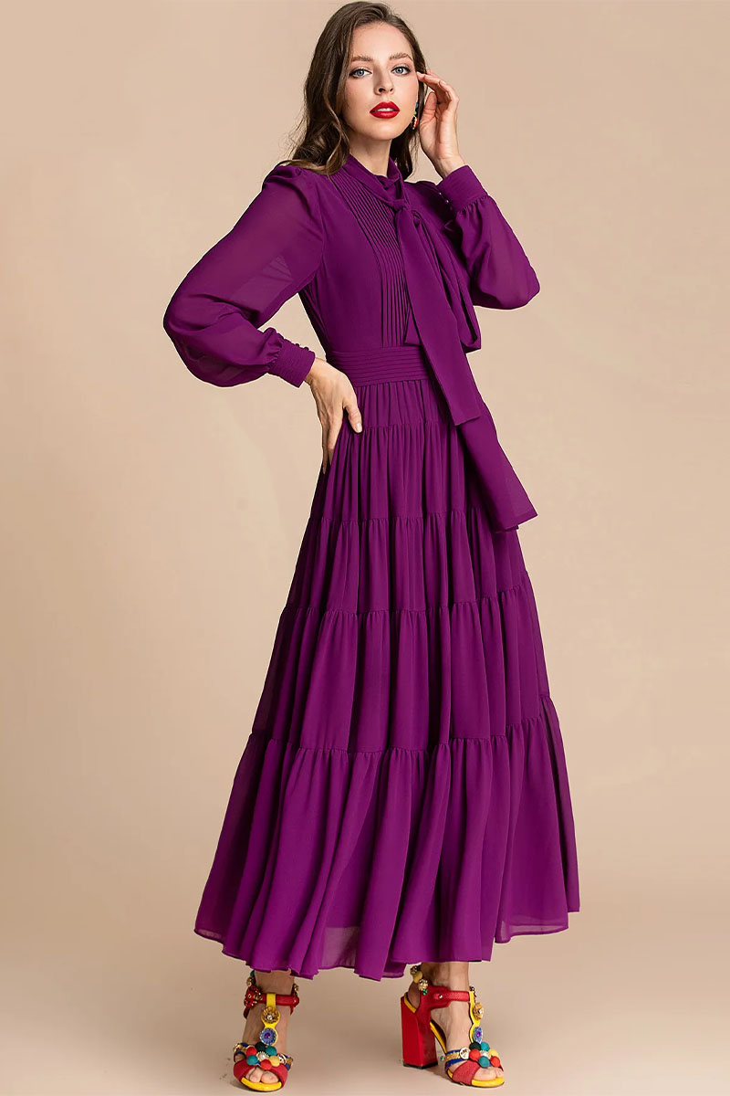 Giselle Tiered Long Sleeve Midi Dress