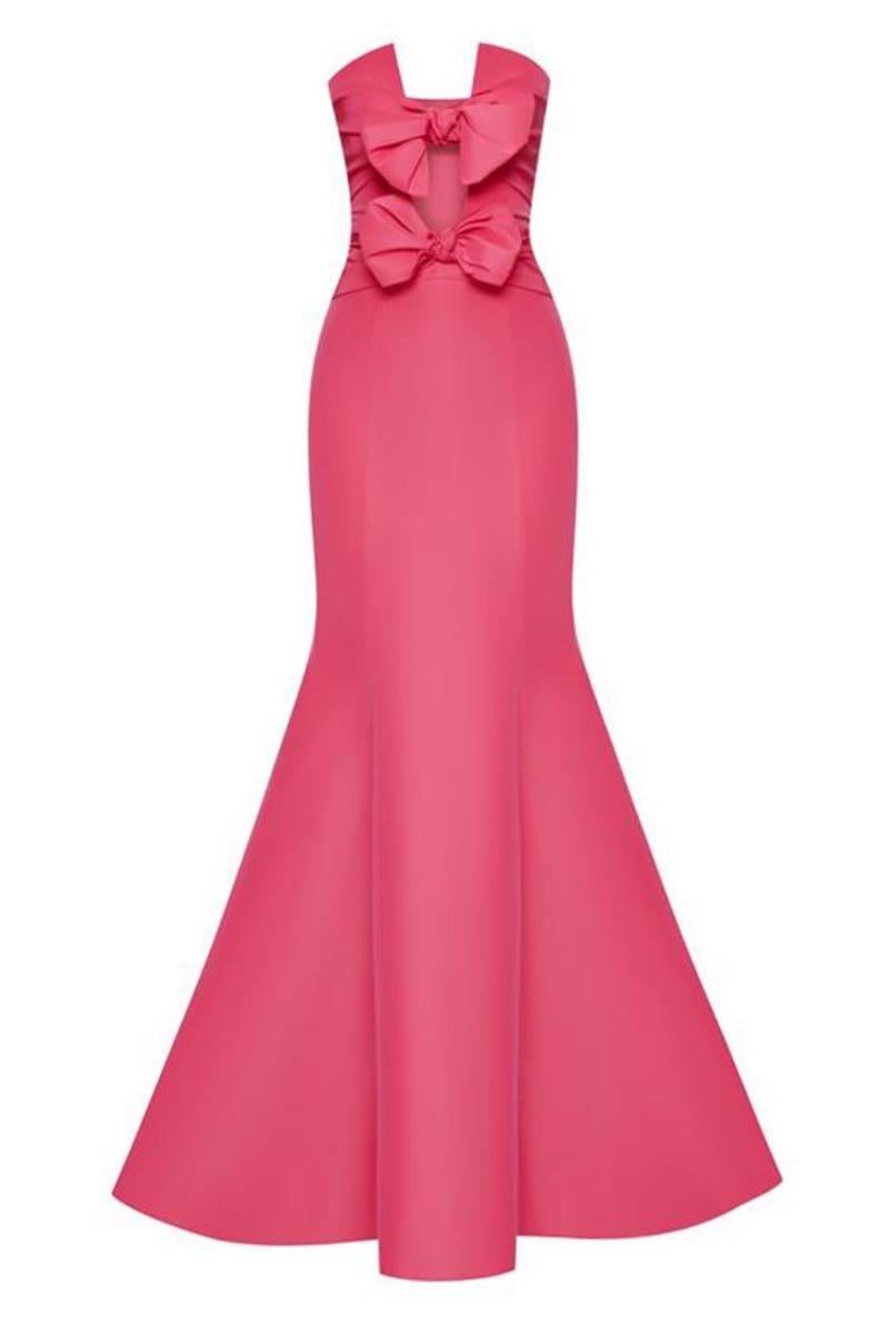 Glam Aura Strapless Maxi Dress