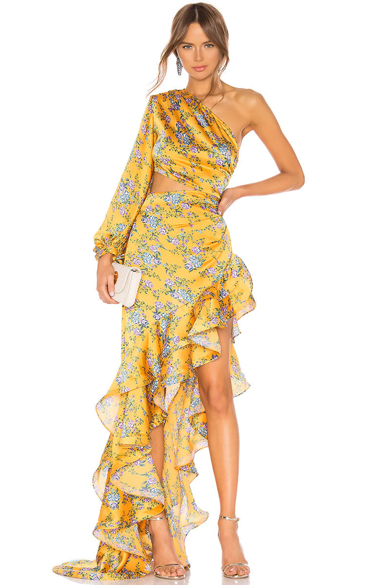 Hanna Tropical Print Maxi Dress