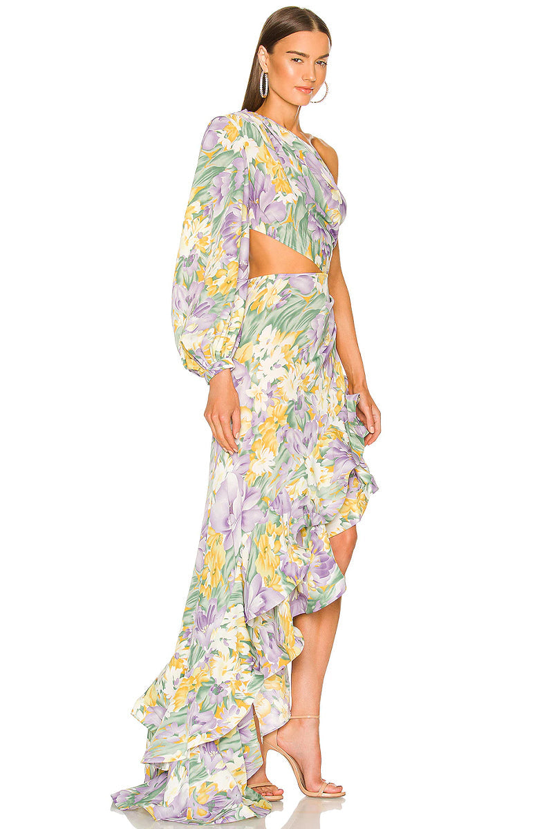 Hanna Tropical Print Maxi Dress