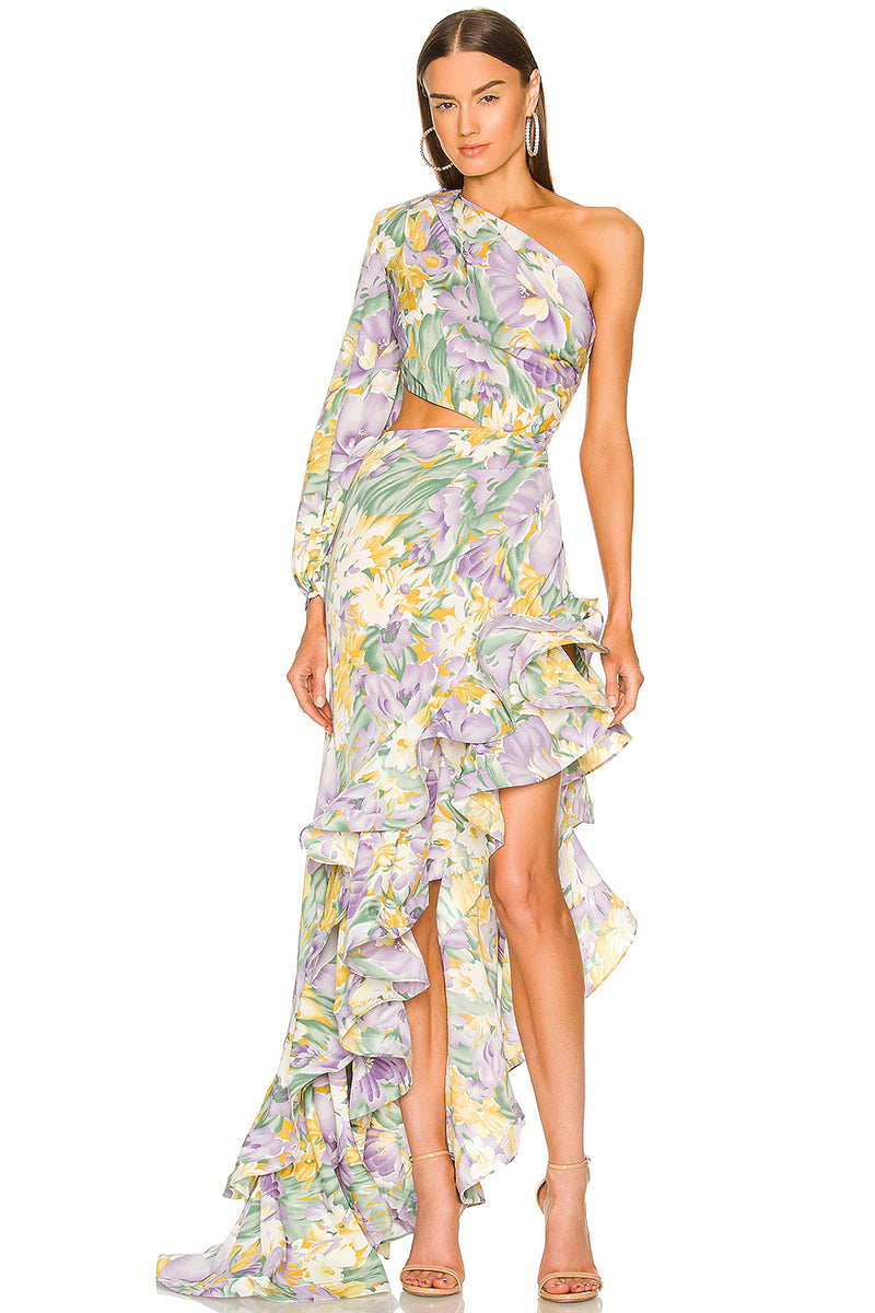 Hanna Tropical Print Maxi Dress