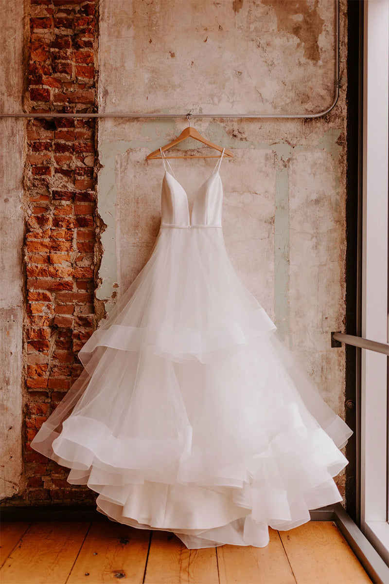 Henri Tiered Tulle Wedding Dress