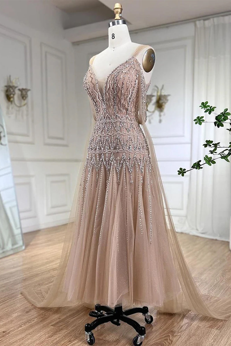 Jasmin Bead-Embellished Tulle Midi Dress