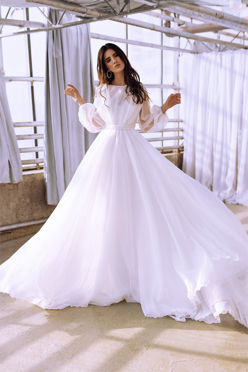 Jasmine Long Sleeve Wedding Gown