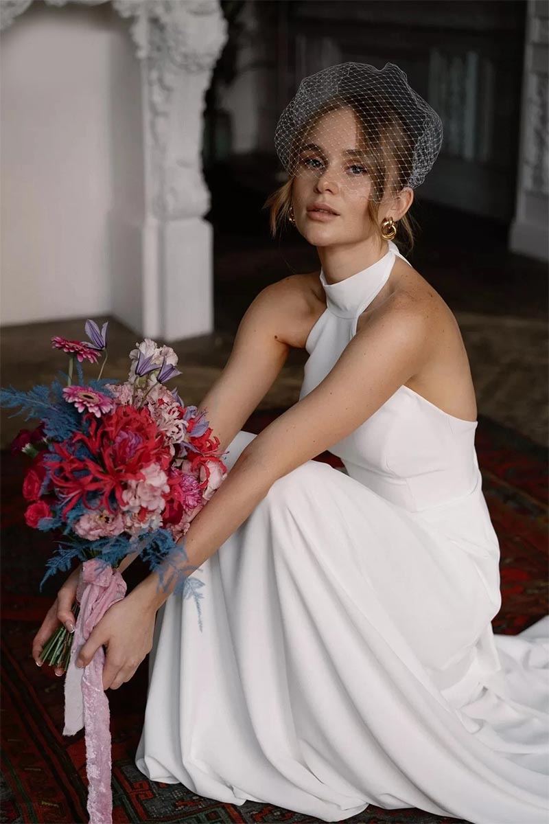 Juliette Ivory Halter Wedding Dress