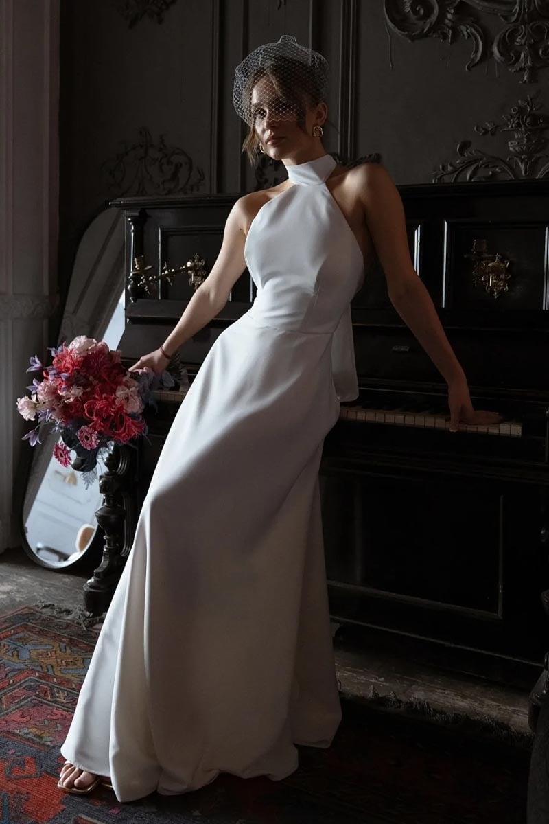 Juliette Ivory Halter Wedding Dress