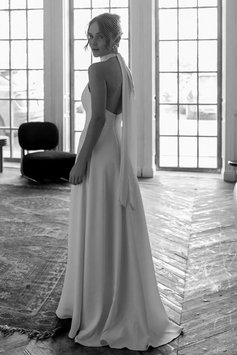 Juliette Ivory Halter Wedding Dress