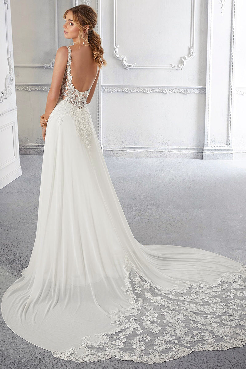 Kelsey Chiffon & Lace Wedding Dress