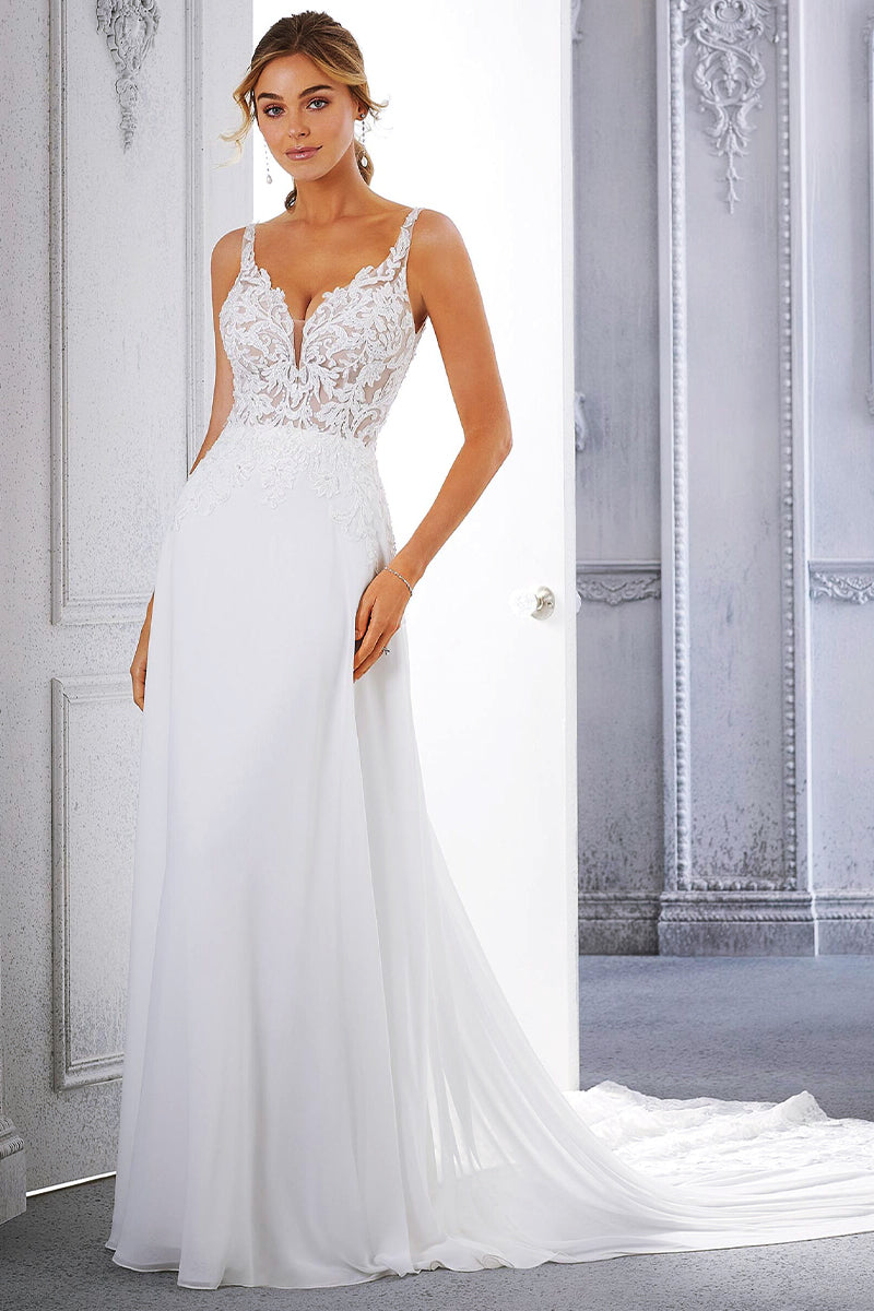 Kelsey Chiffon & Lace Wedding Dress