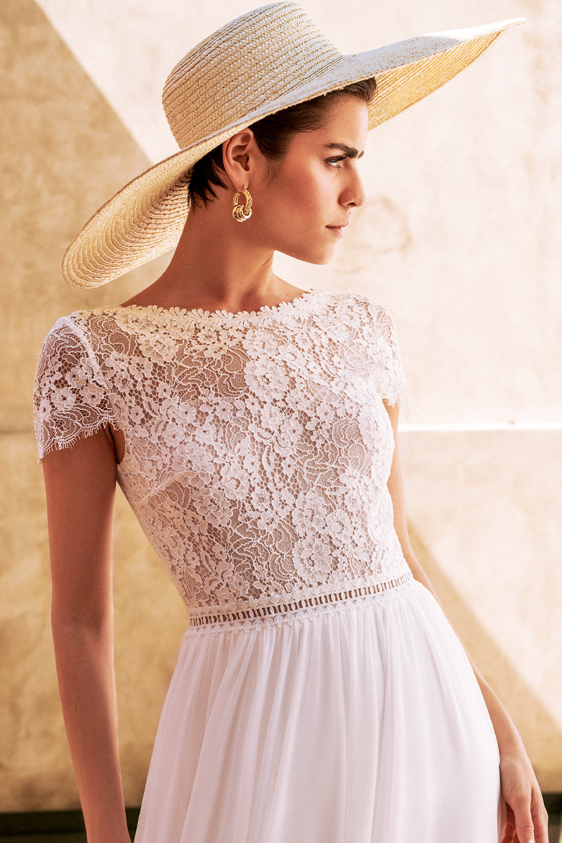 Kelsey Lace Chiffon Wedding Dress