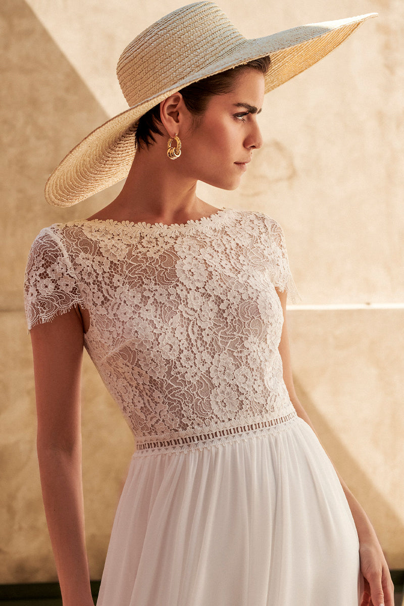 Kelsey Lace Chiffon Wedding Dress