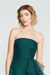 Lavish Elegance Strapless Midi Dress