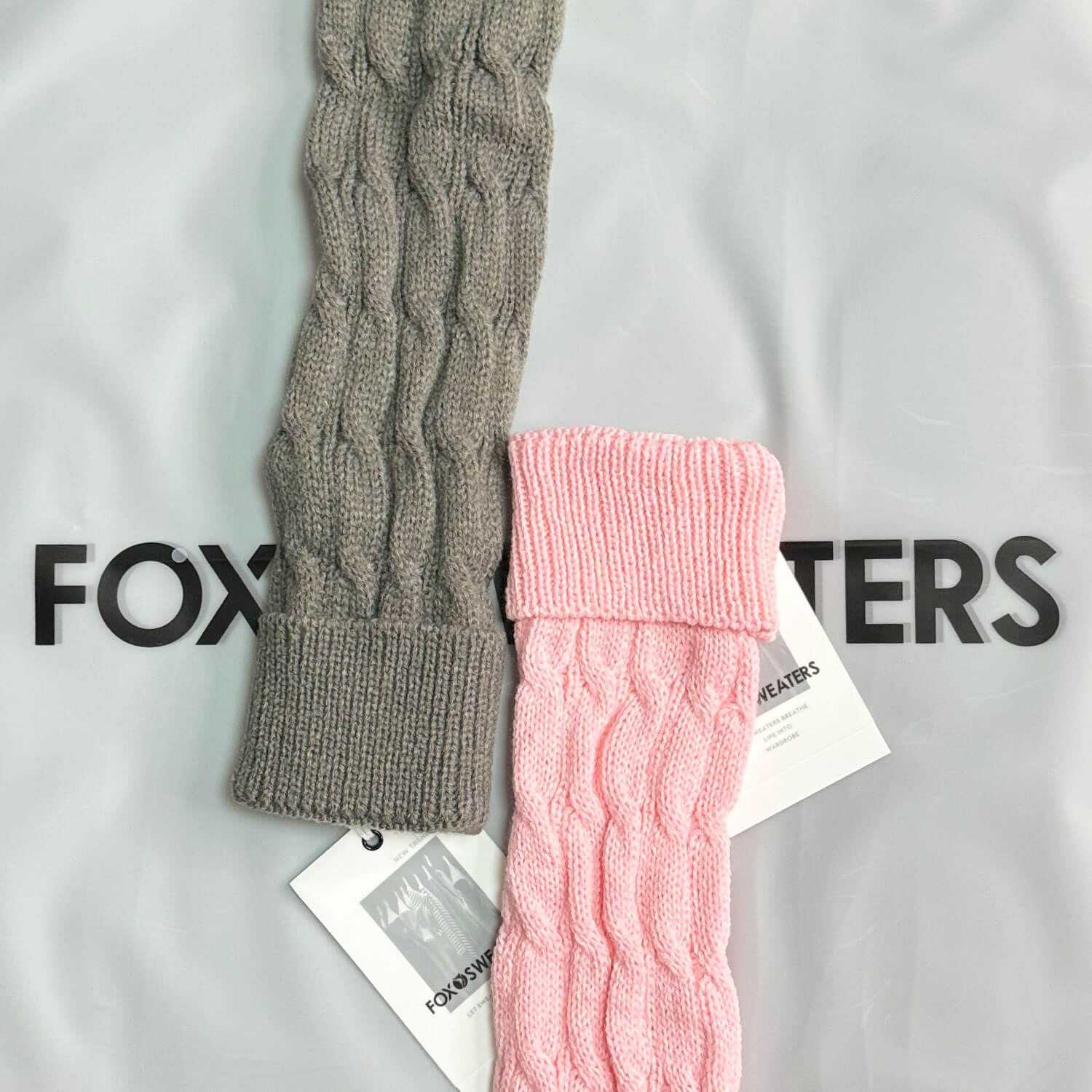 Lofty Monochrome Color Thigh High Chunky Cable Knit Socks