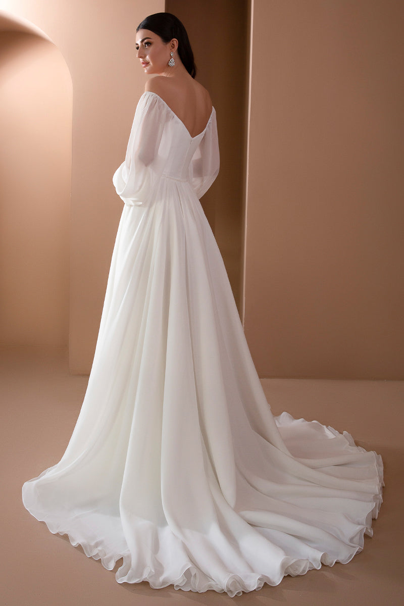 Louise A-Line Chiffon Wedding Dress