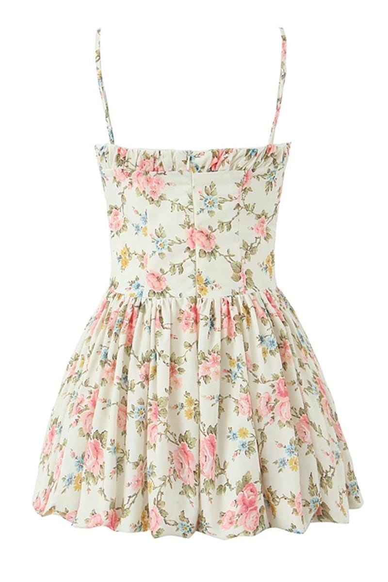 Mackey Floral Print Mini Dress