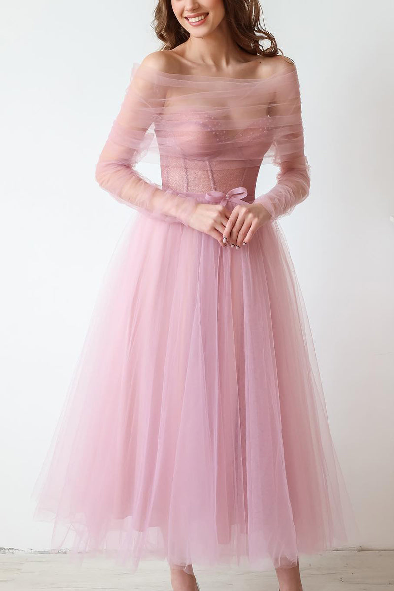 Mademoiselle Tea Length Tulle Midi Dress