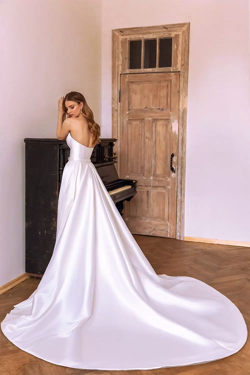 Marlene Strapless Satin Wedding Dress