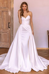 Marlene Strapless Satin Wedding Dress