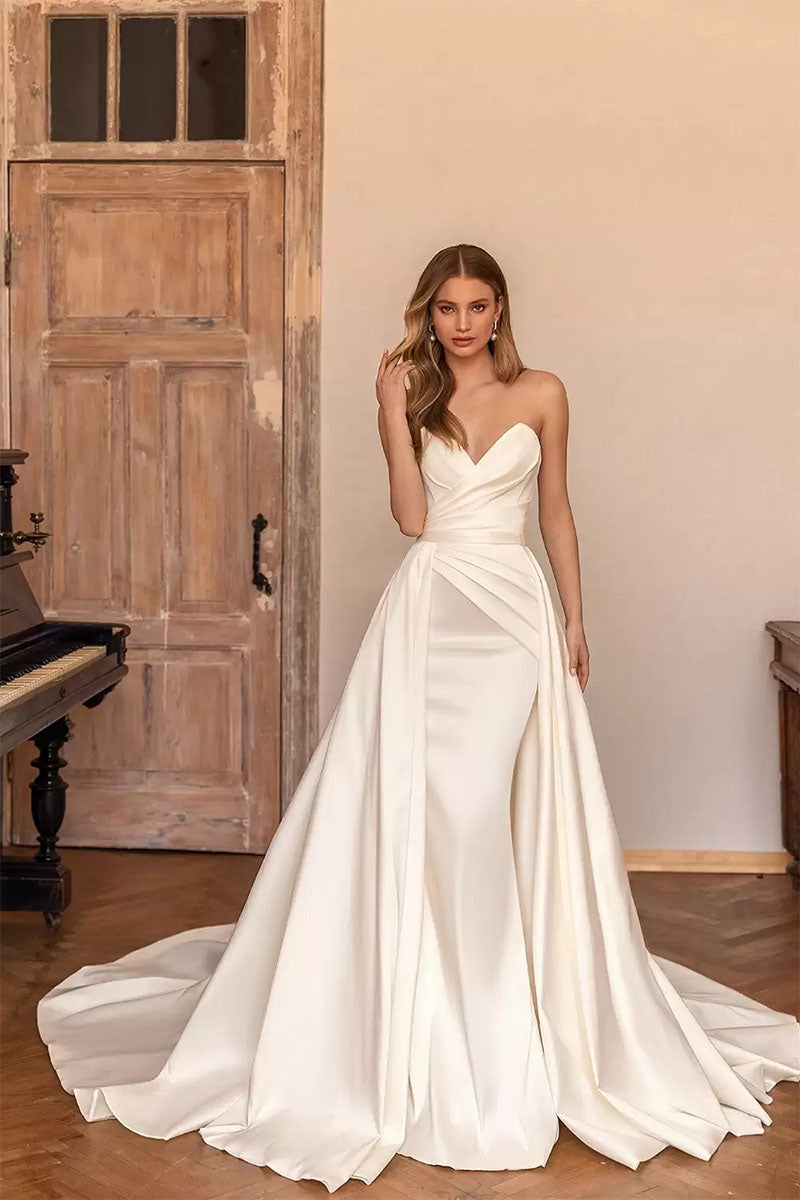 Marlene Strapless Satin Wedding Dress