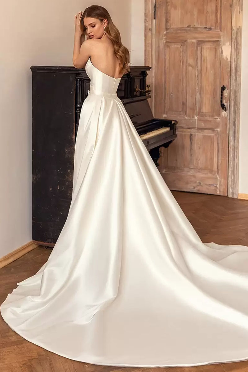 Marlene Strapless Satin Wedding Dress