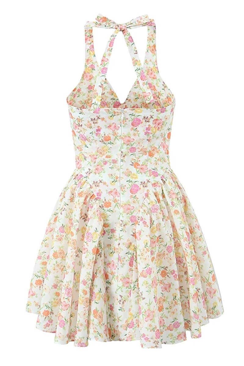 Natural Charmer Floral Print Mini Dress