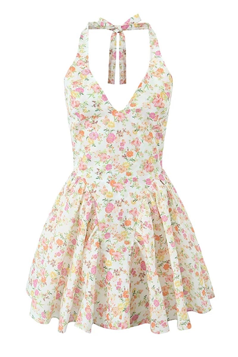 Natural Charmer Floral Print Mini Dress