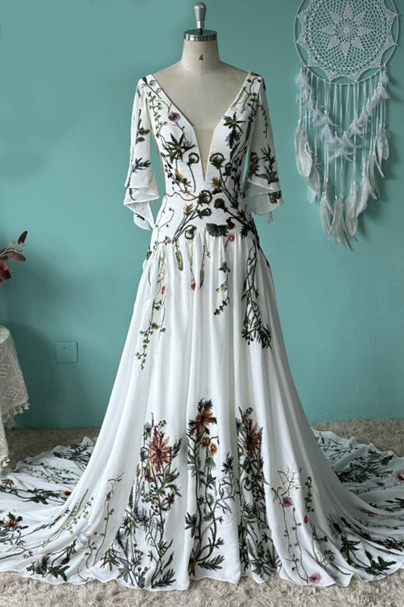 Paradise Love Embroidered Wedding Dress