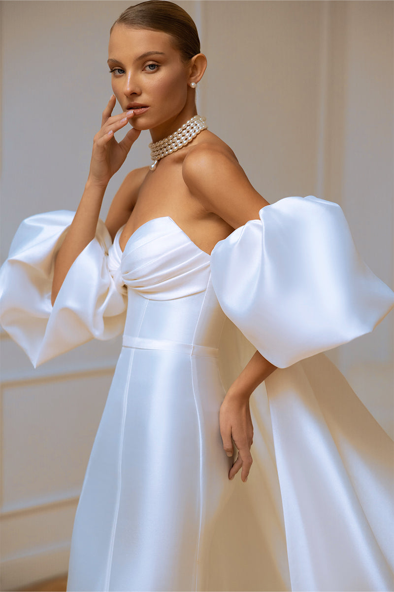 Passionate Love Strapless Satin Wedding Gown