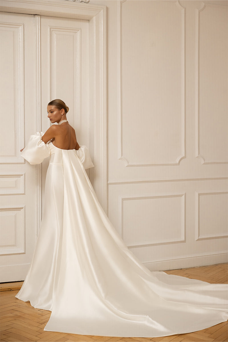 Passionate Love Strapless Satin Wedding Gown