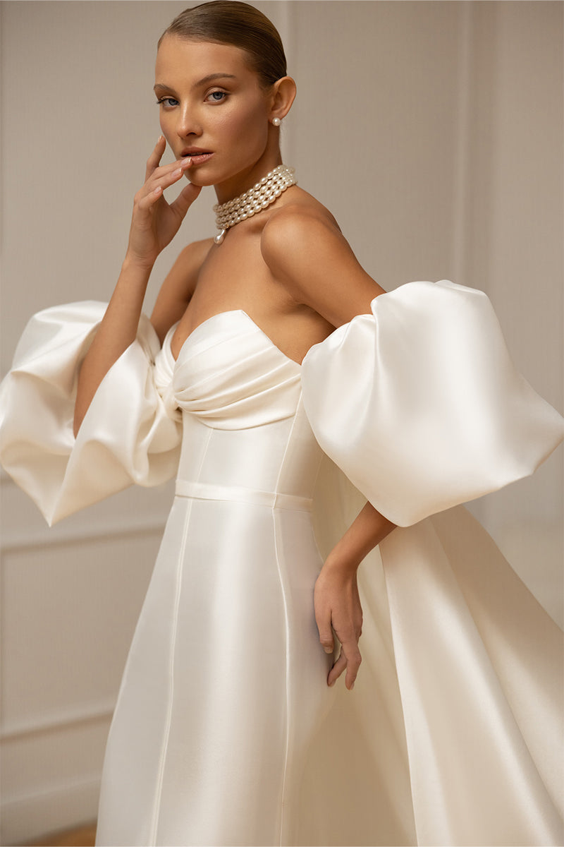 Passionate Love Strapless Satin Wedding Gown