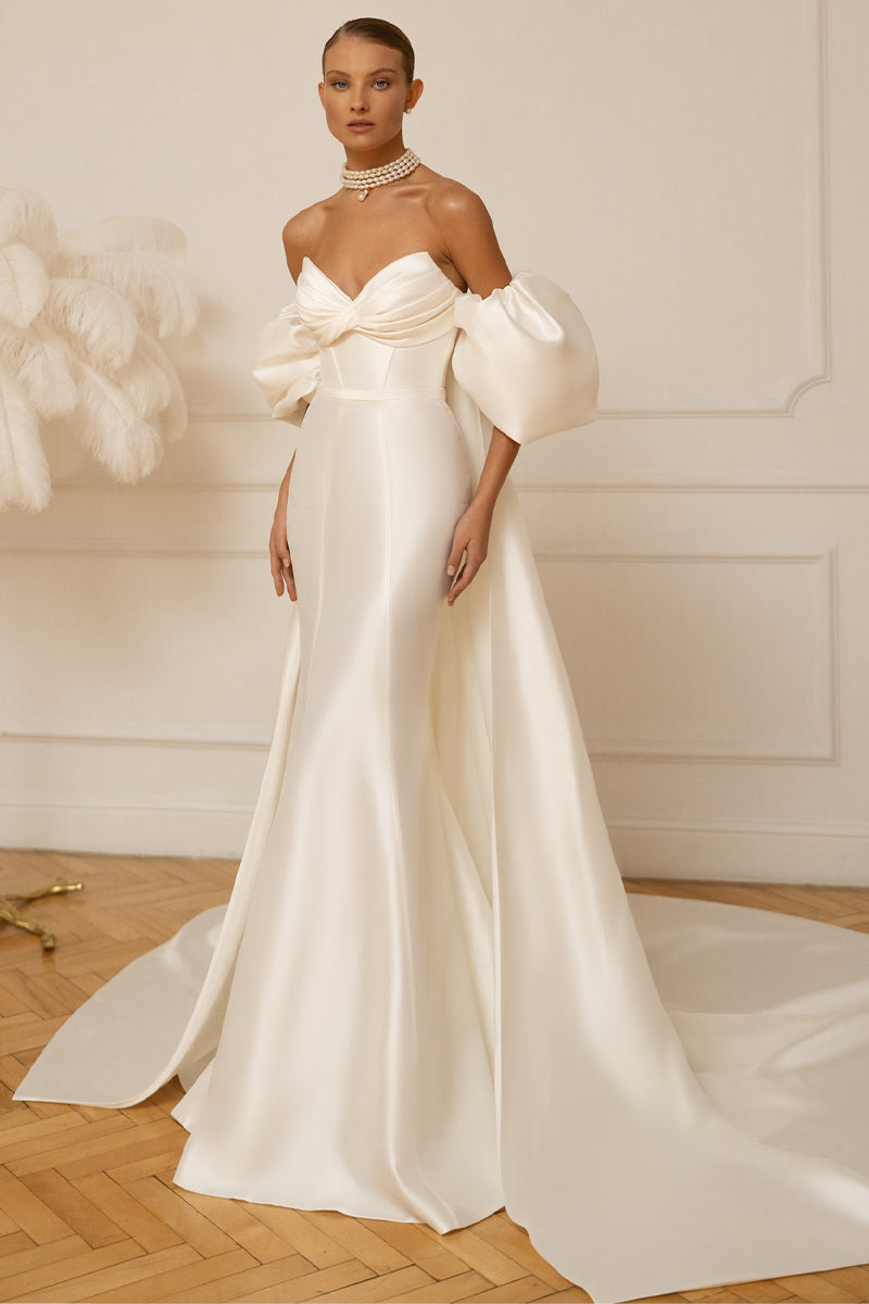 Passionate Love Strapless Satin Wedding Gown