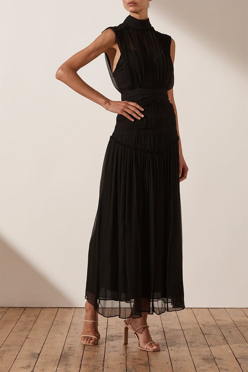 Remarkable Moment High Neck Maxi Dress