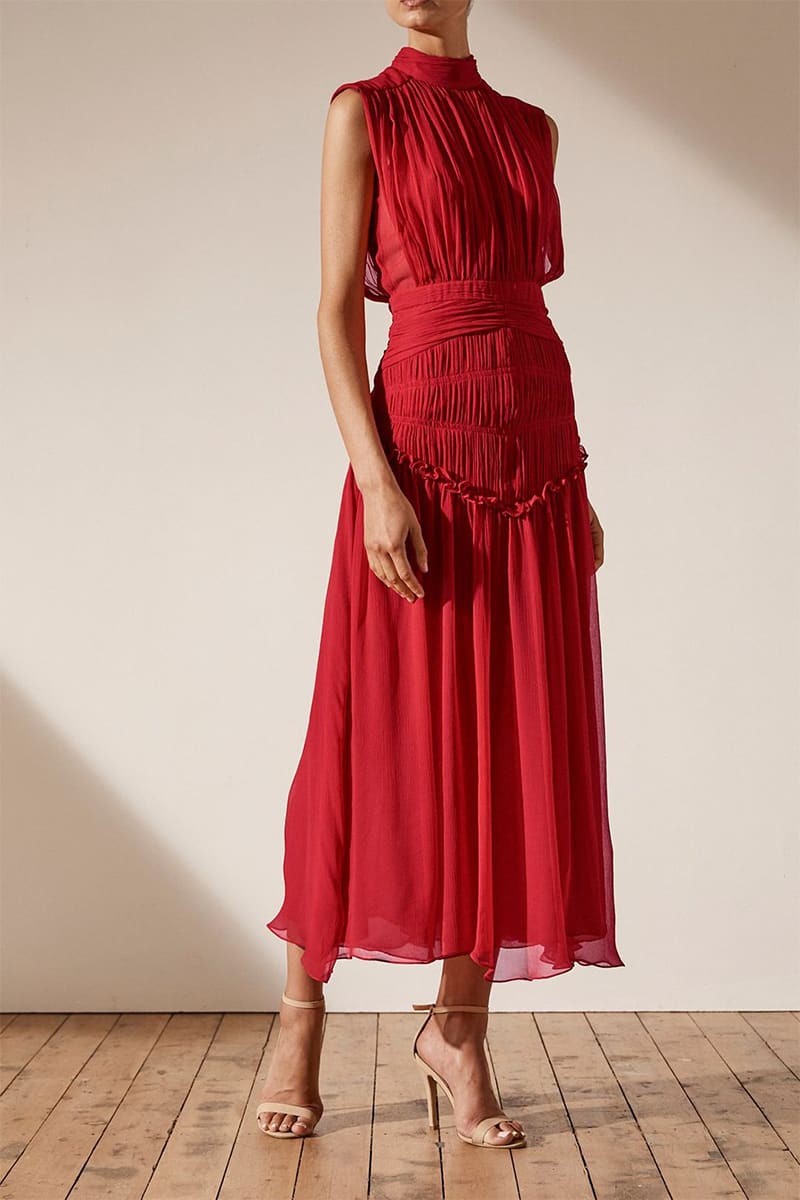 Remarkable Moment High Neck Maxi Dress