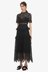 Remy Black Lace Midi Dress