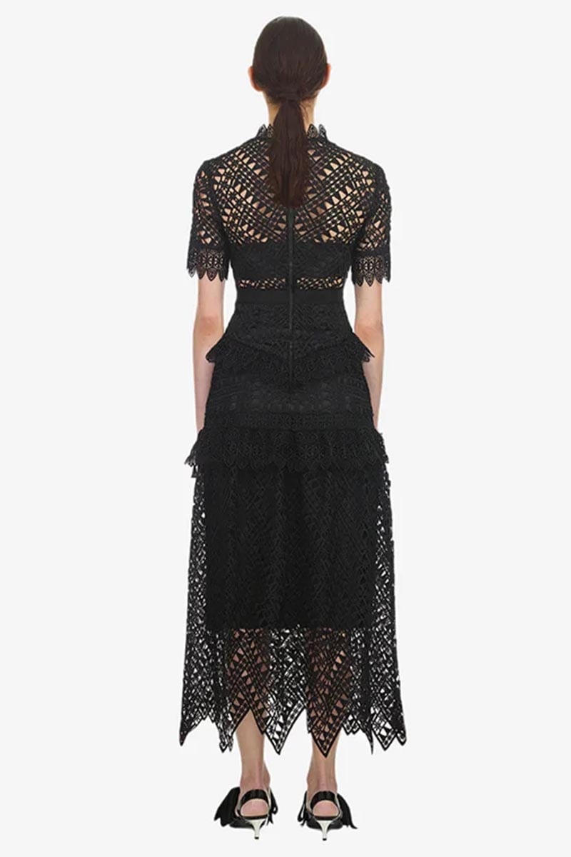 Remy Black Lace Midi Dress