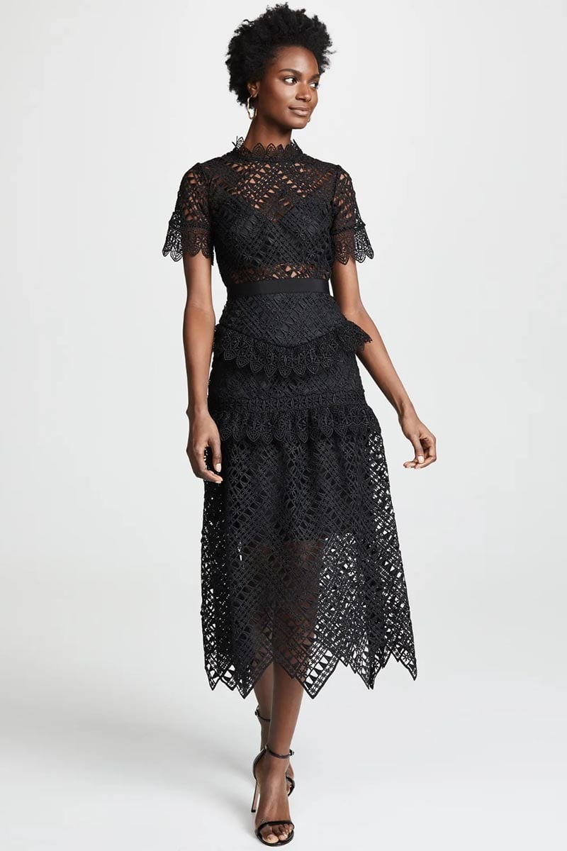 Remy Black Lace Midi Dress