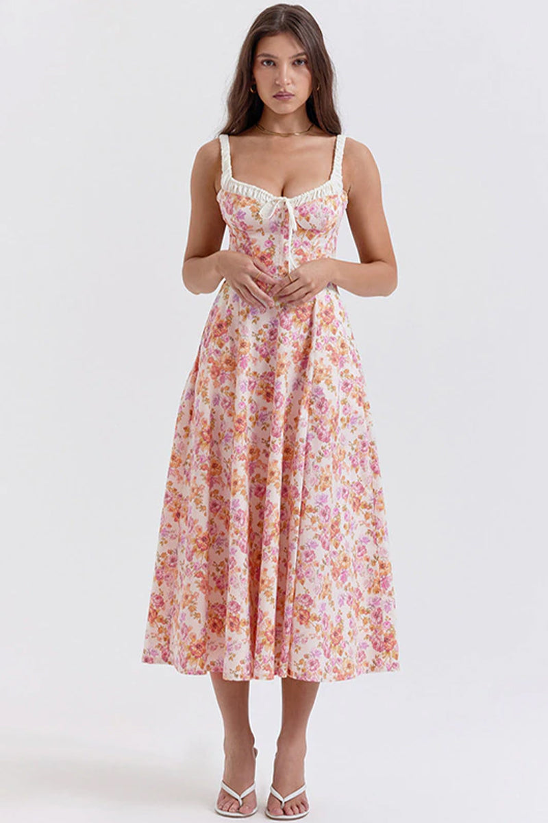 Romance Reason Floral Print Midi Dress