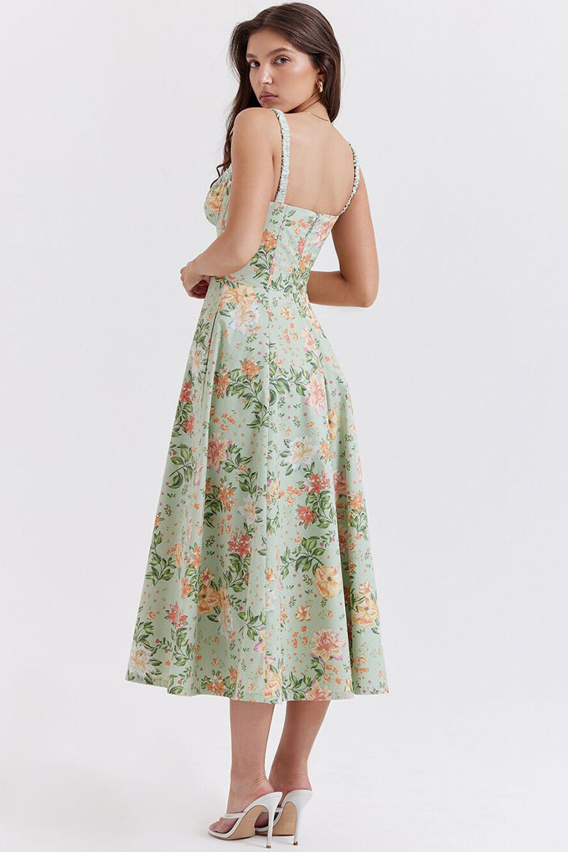 Romance Reason Floral Print Midi Dress