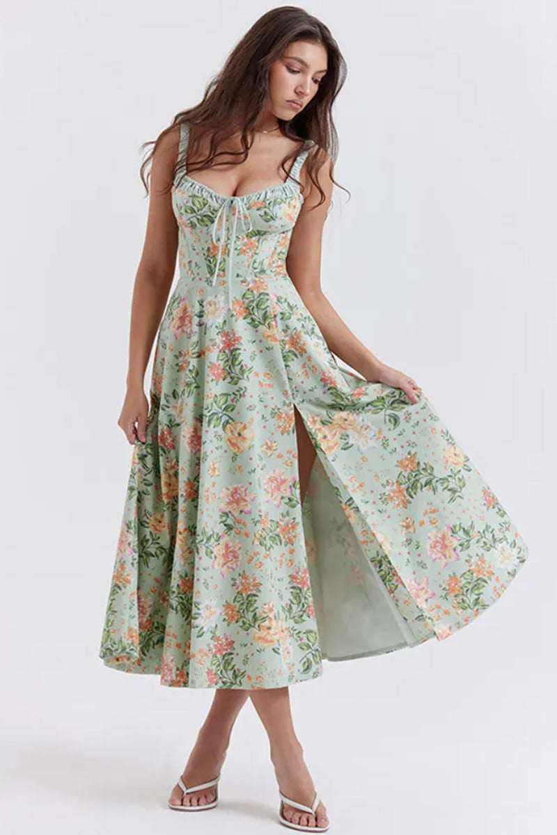 Romance Reason Floral Print Midi Dress