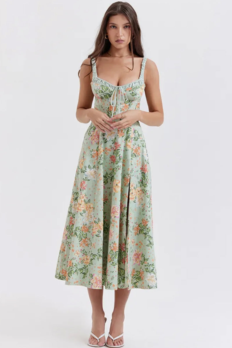 Romance Reason Floral Print Midi Dress