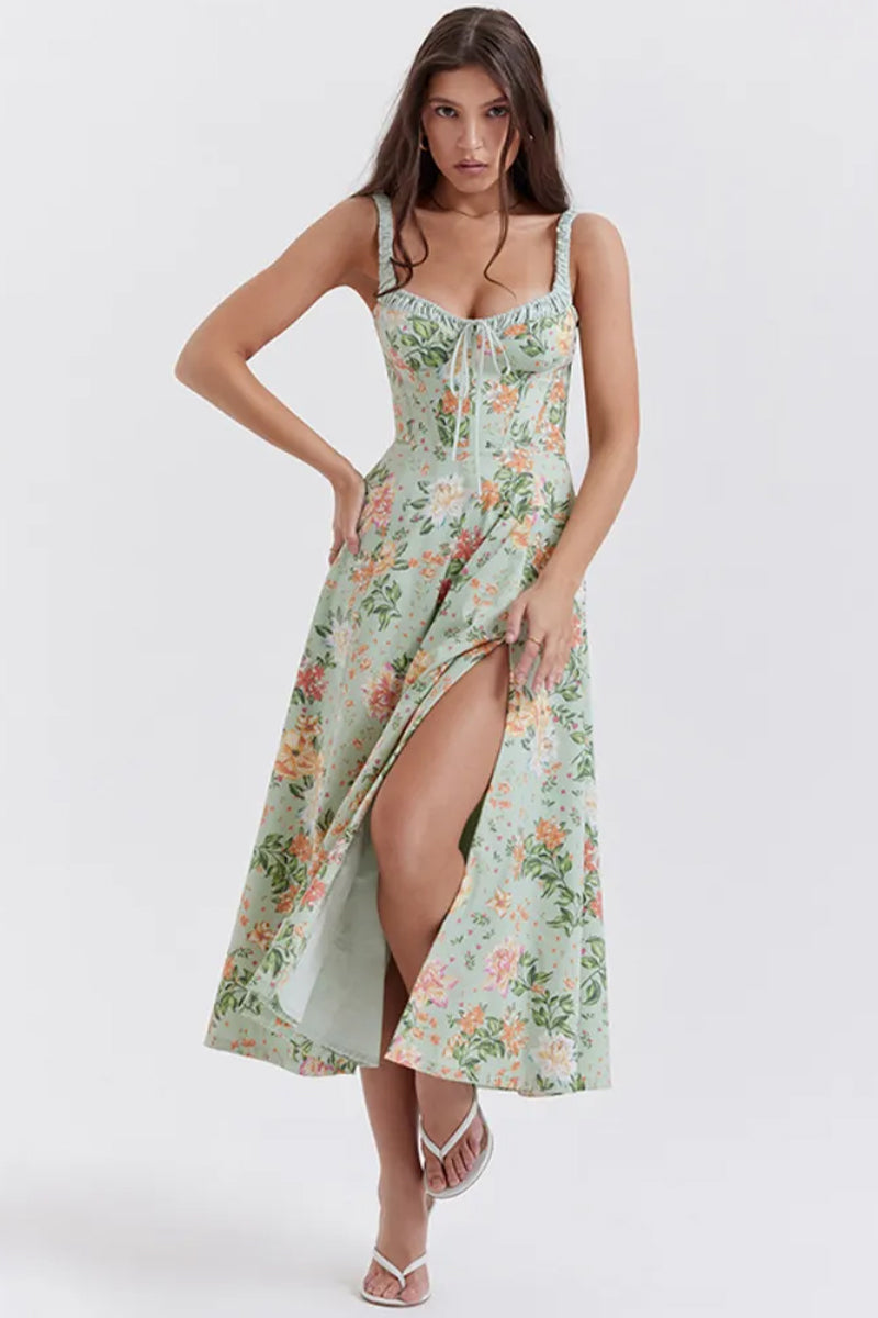 Romance Reason Floral Print Midi Dress