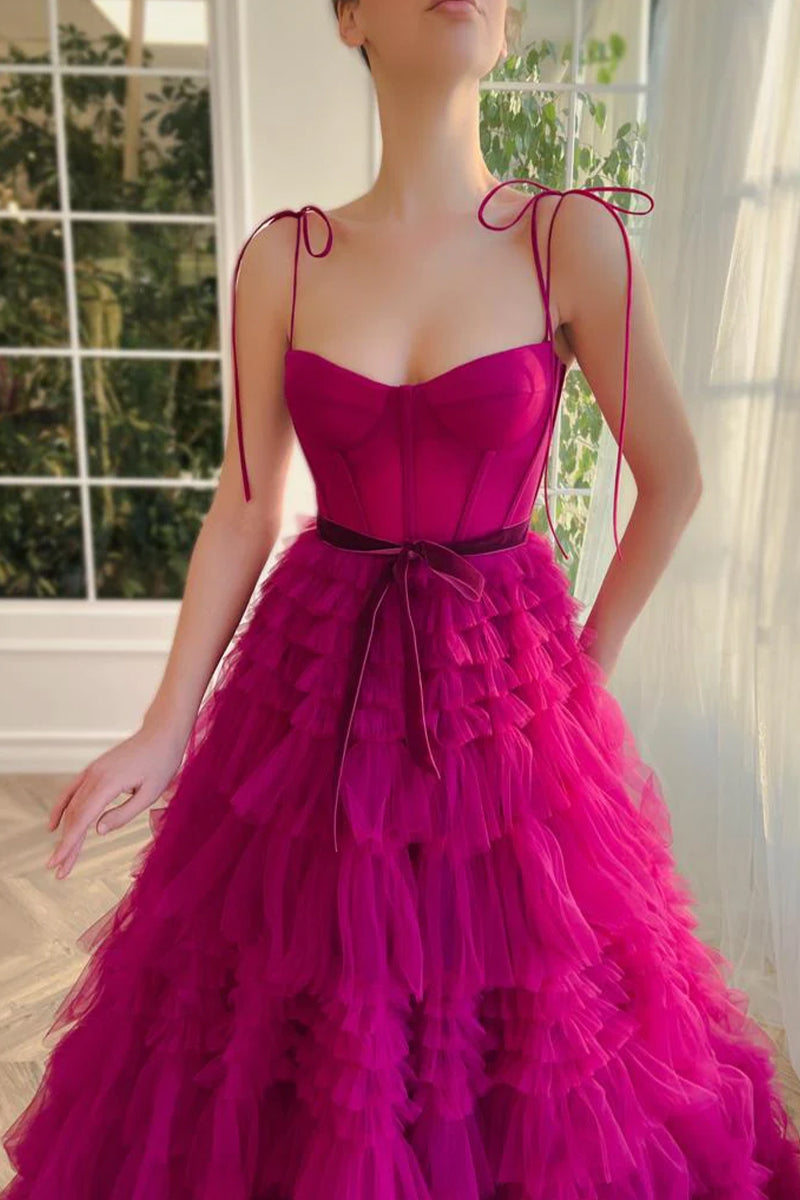 Romantic Evening Ruffled Maxi Dress